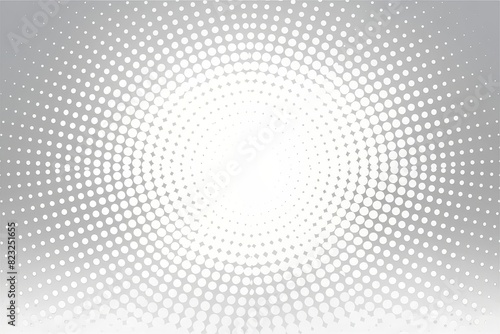 Modern halftone white and grey background. Design decoration concept.