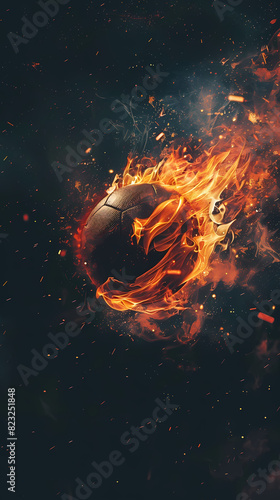 Close-up of ball on fire