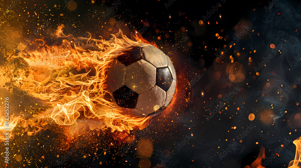 Fototapeta premium Close-up of ball on fire