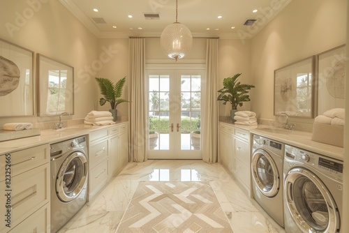 Laundry room with indoor plant accents interior inspiration ideas