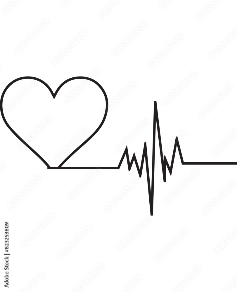 Heart beat one line. Continuous lines heart beats drawing. Wave pulse. Hand draw heartbeat. Design heartbeat for print. Black silhouette cardiogram isolated on white background. EPS 10 Heart beat one line. Continuous lines heart beats drawing. Wave pulse. Hand draw heartbeat. Design heartbeat for print. Black silhouette cardiogram isolated on white background. EPS 10
