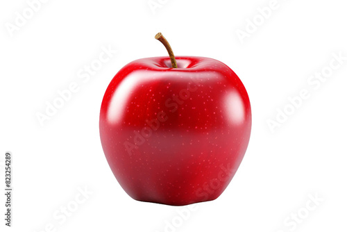 A Crimson Gem: A Red Apples Serene Dance on a Blank Canvas on a White or Clear Surface PNG Transparent Background.