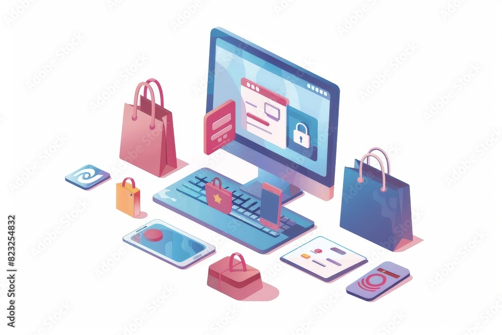 Colorful Ecommerce Illustration Colorful Ecommerce Illustration