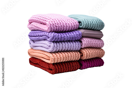Crochet Blankets isolated on transparent background.
