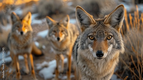 Beneath bright lights of Las Vegas a family of coyotes roams the outskirts of the city in search of food