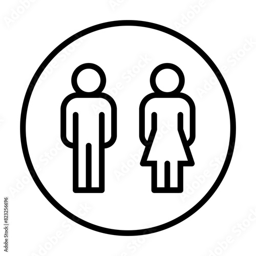 Wallpaper Mural Toilet icon in thin line style Vector illustration graphic design Torontodigital.ca