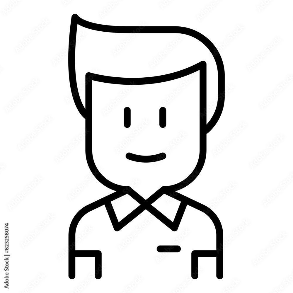 Student icon in thin line style Vector illustration graphic design Student icon in thin line style Vector illustration graphic design