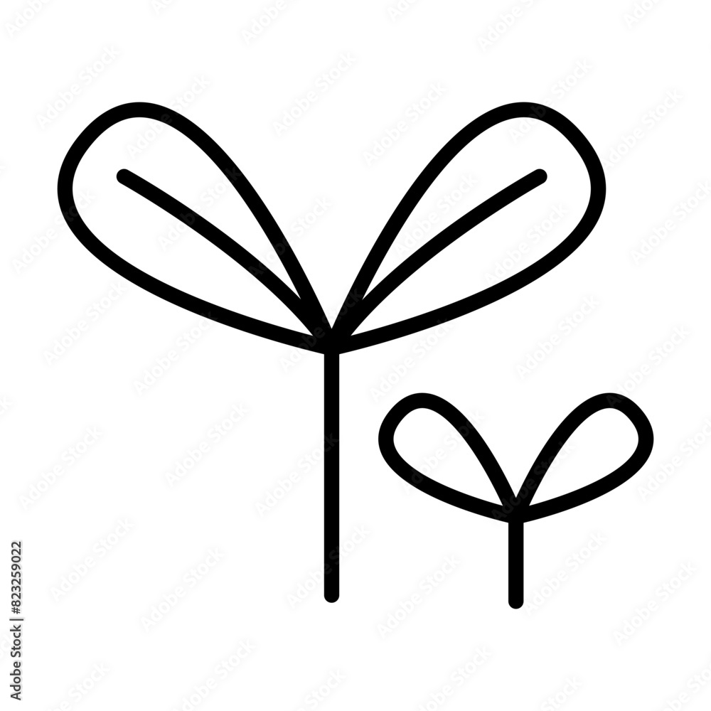 Plant icon in thin line style Vector illustration graphic design Plant icon in thin line style Vector illustration graphic design