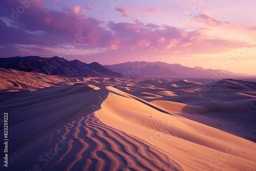 sunset in the desert