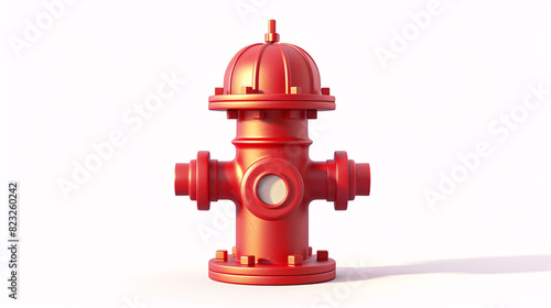 3D rendering of fire hydrant, National Fire Safety Day 3d fire protection concept illustration