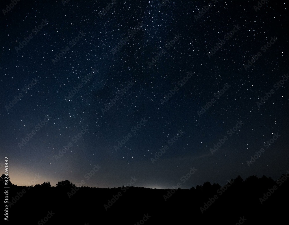 dark sky at night, filled with an abundance of twinkling stars shining brightly above