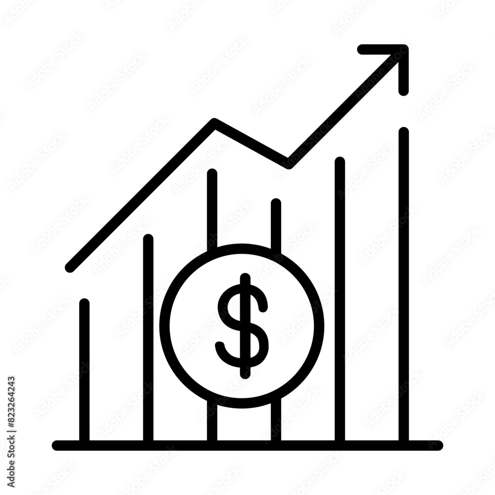 Economics icon in thin line style Vector illustration graphic design Economics icon in thin line style Vector illustration graphic design