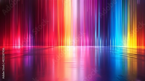 Vibrant Neon Rainbow Background for Innovative Product Concepts and Captivating Visuals