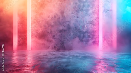 Soft Neon Pastel Gradient Background for Elegant Product Displays and Feminine Concepts