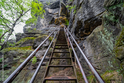 Sächsische Schweiz Deutschland Elbsandstein Barbarine Wandern Felsen Berge Natur