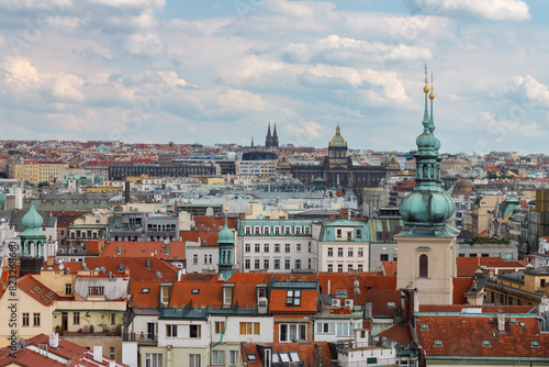 Wallpaper Mural Aerial view of the rooftops of the historical buildings in Prague, Czech Republic Torontodigital.ca