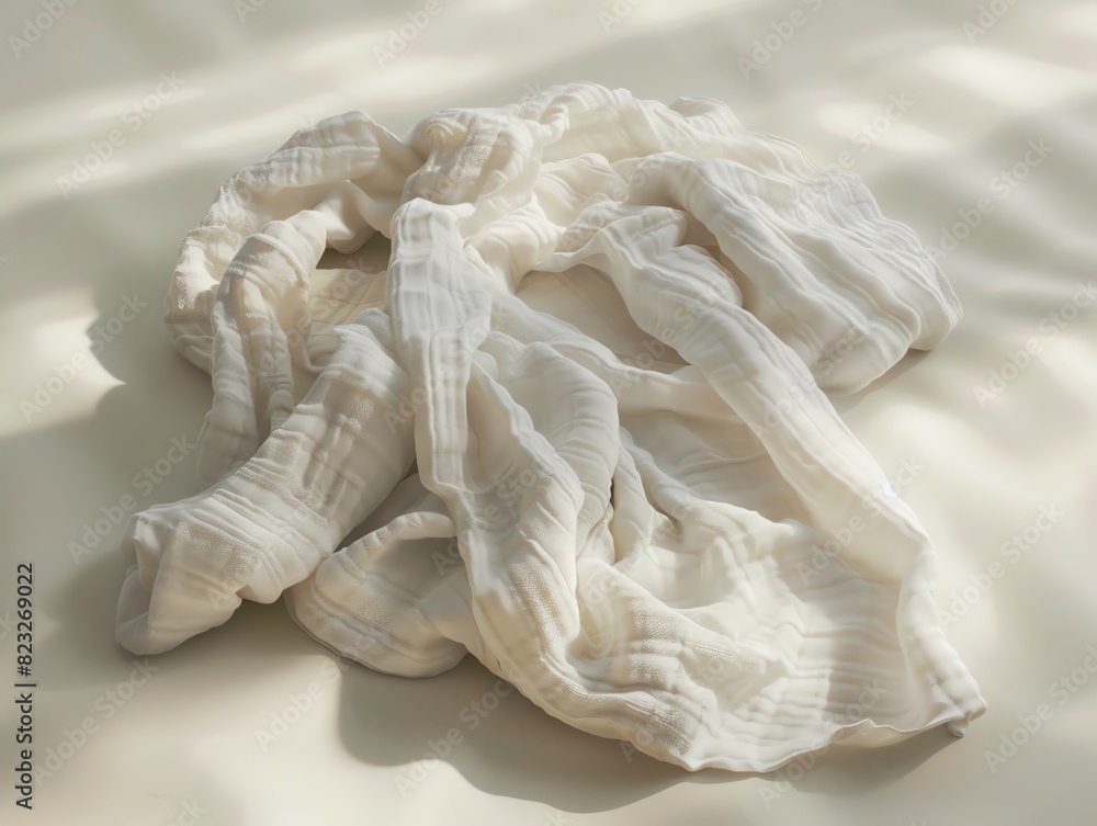 Obraz premium A 3D render of a baby muslin swaddle blanket