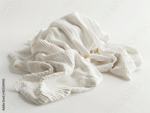 A 3D render of a baby muslin swaddle blanket