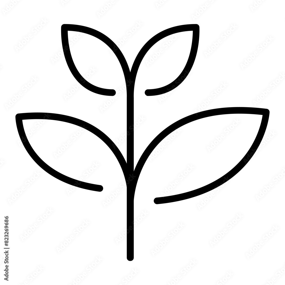 Tree, Sprout icon in thin line style Vector illustration graphic design Tree, Sprout icon in thin line style Vector illustration graphic design