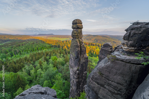 Sächsische Schweiz Deutschland Elbsandstein Barbarine Wandern Felsen Berge Natur