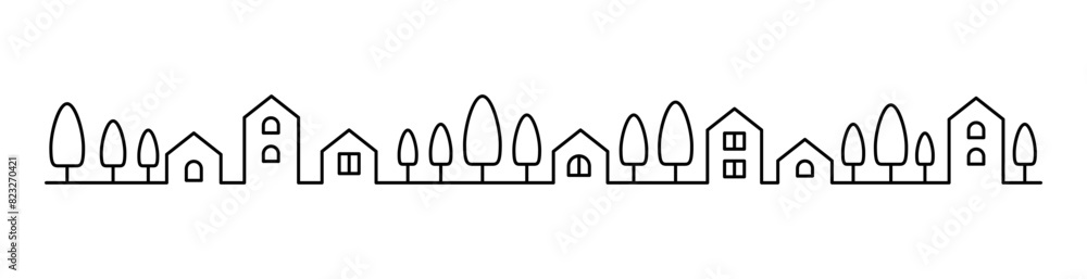 Smart city landscape graphic background in thin line style Vector illustration graphic design Smart city landscape graphic background in thin line style Vector illustration graphic design