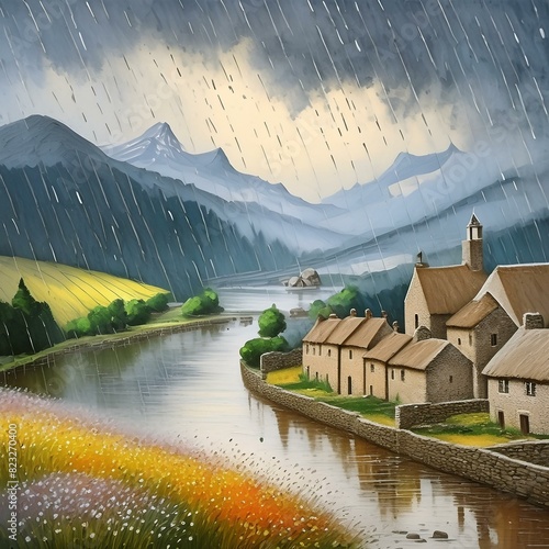 Landscape with village 