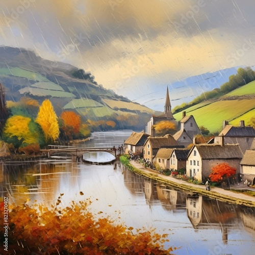 Landscape with village 