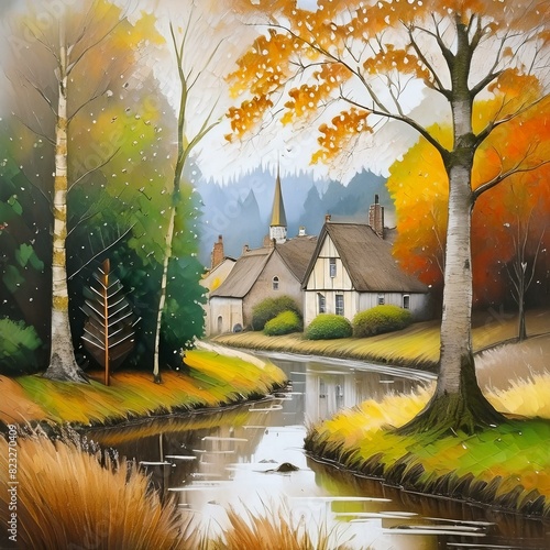 Landscape with village 