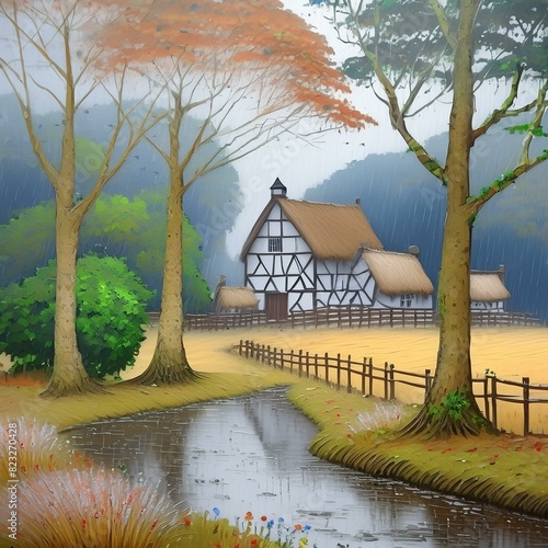 Landscape with village 
