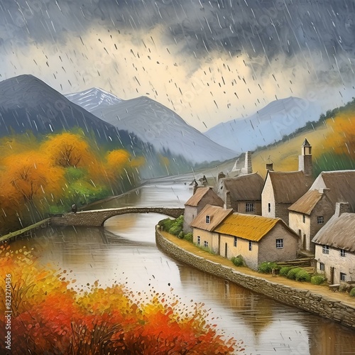 Landscape with village 