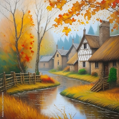 Landscape with village 