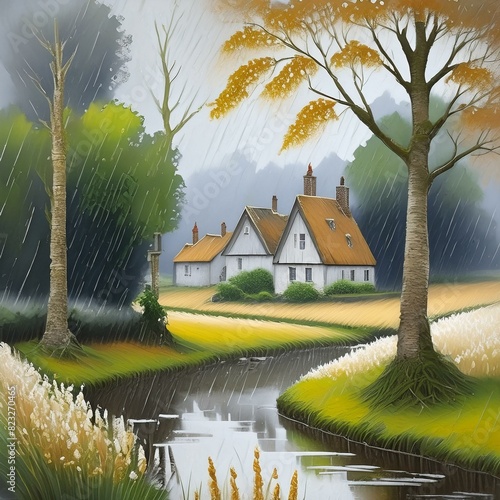 Landscape with village 