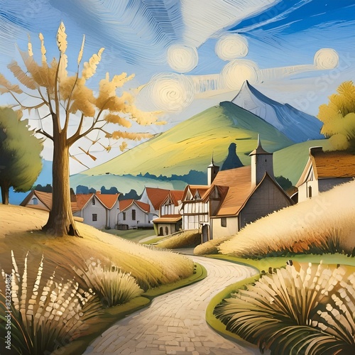 Landscape with village 