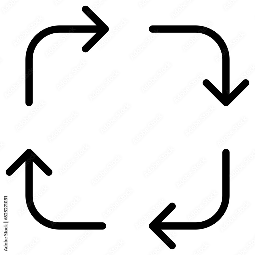 Refresh icon in thin line style Vector illustration graphic design Refresh icon in thin line style Vector illustration graphic design