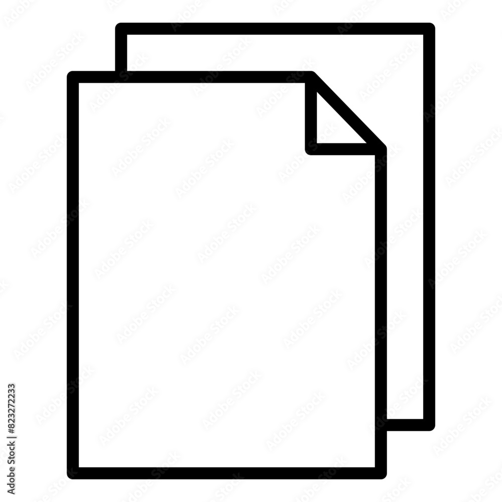 Paper, document, file icon in thin line style Vector illustration graphic design Paper, document, file icon in thin line style Vector illustration graphic design
