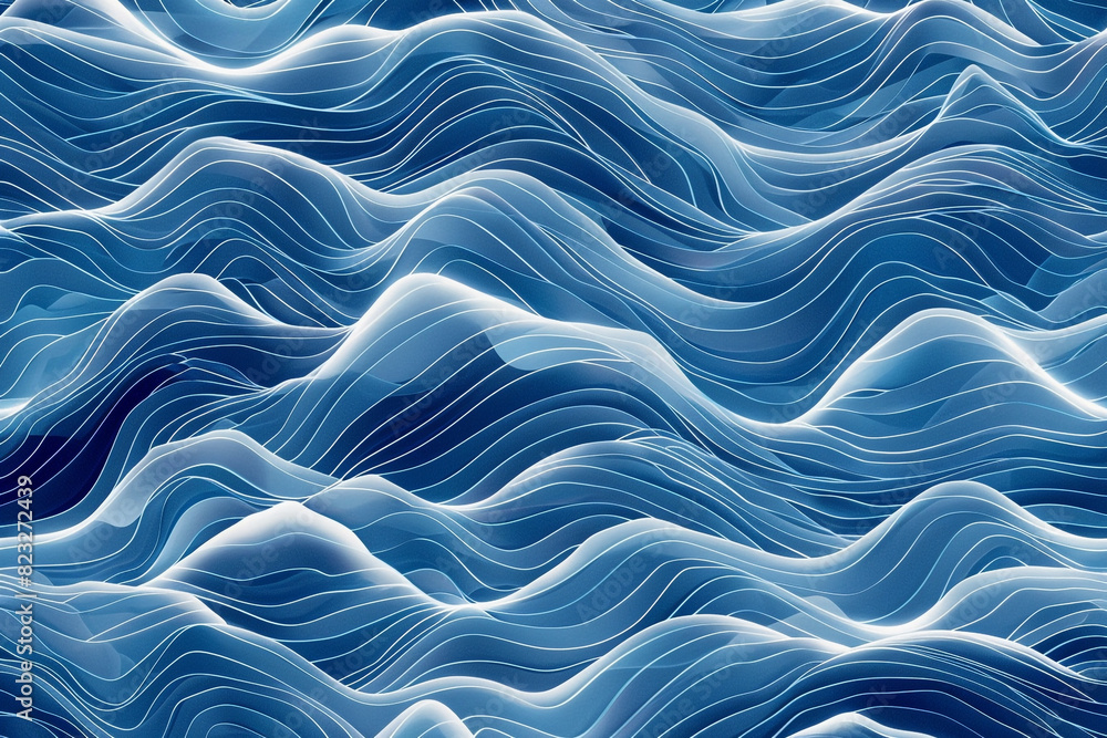 Obraz premium Waves pattern Seamless pattern futuristic background 