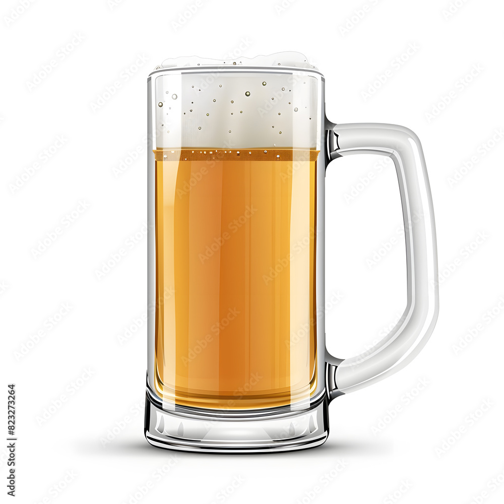 Beer mug illustration, isolated on a white background Beer mug illustration, isolated on a white background