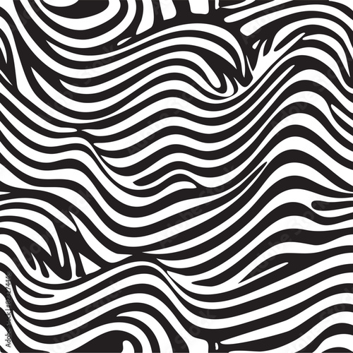 Vector of grayscale stripped pattern with an optical effect
