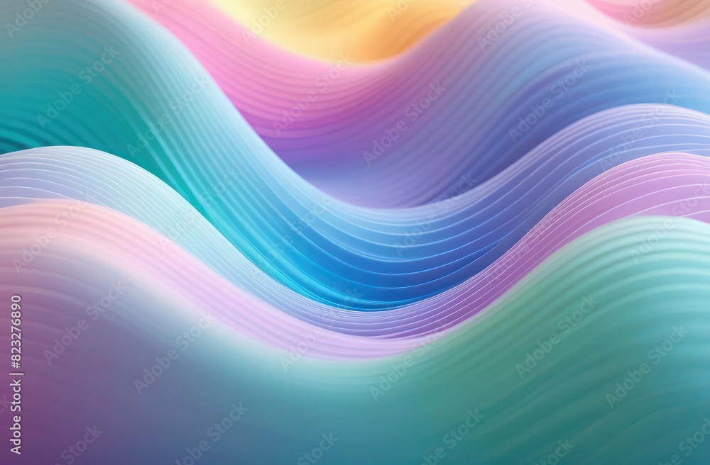 Obraz premium Calm, soothing pastel colors with soft waves or flowing lines
