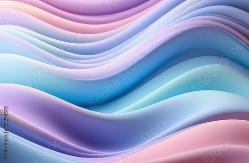 Calm, soothing pastel colors with soft waves or flowing lines