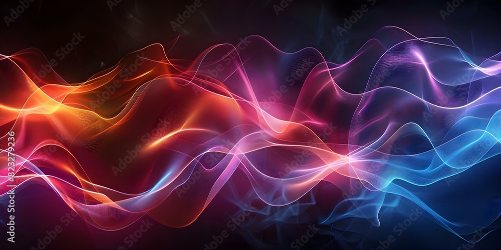 Fototapeta premium Visualizing Modern Stock Market Data with Wide Format Ripple Curve. Concept Stock Market Data, Data Visualization, Wide Format, Ripple Curve, Modern Trend