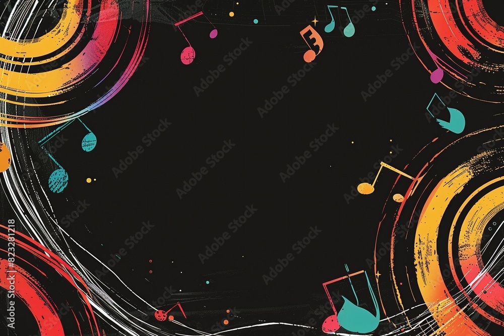 Obraz premium Modern picture frames with clean lines, perfect for showcasing music-themed artwork.