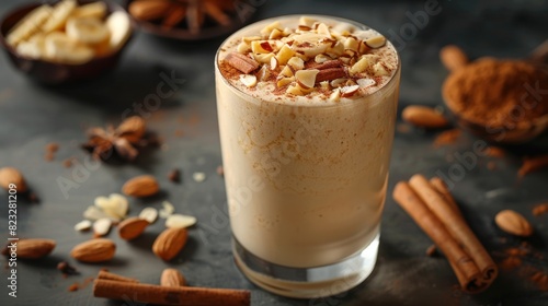 indian-inspired, enjoy a banana lassi with crushed almonds and a dash of cinnamon on top for a deliciously unique drink experience