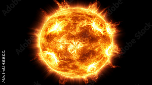 Sonneneruption mit Gebilde erhöhter Strahlung innerhalb der Chromosphäre der Sonne