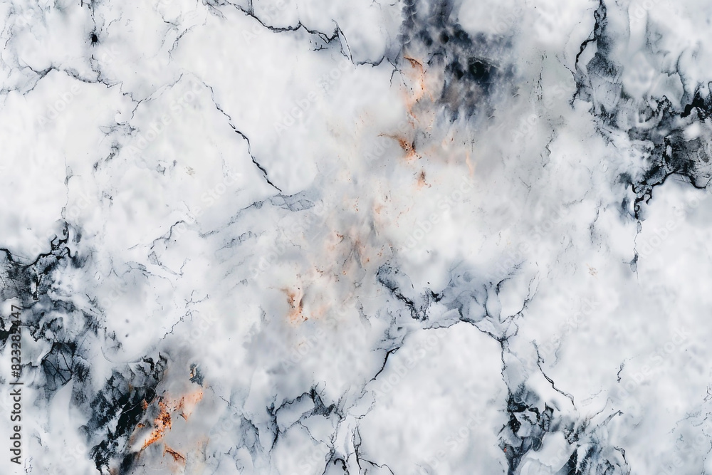 Obraz premium White and gold marble textured background Abstract design, 4k wallpaper AI 