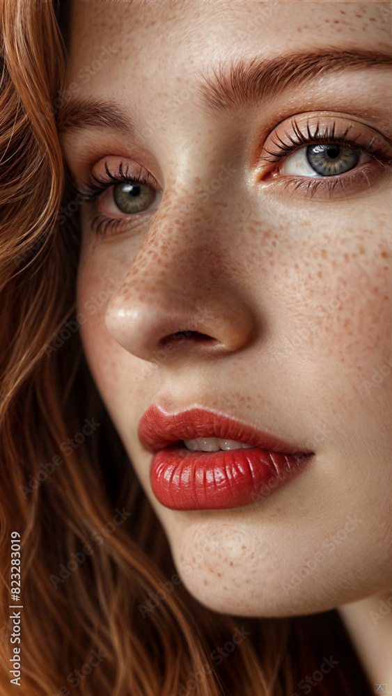 Peaceful Radiance: Freckles and a Hint of a Smile Peaceful Radiance: Freckles and a Hint of a Smile