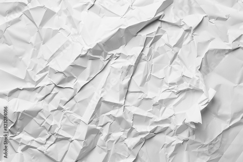 White crumpled paper background Texture of crumpled paper 