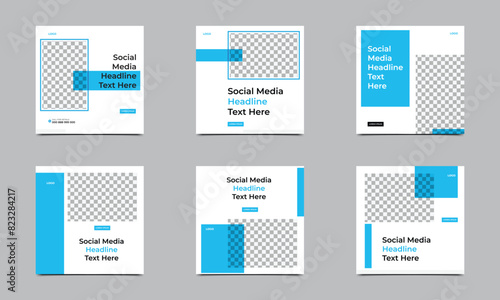 Editable social media banner template. Modern promotion social media square and web banner template design. vector illustration.