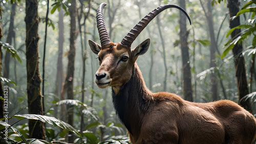 AI image generated Nubian ibex photo