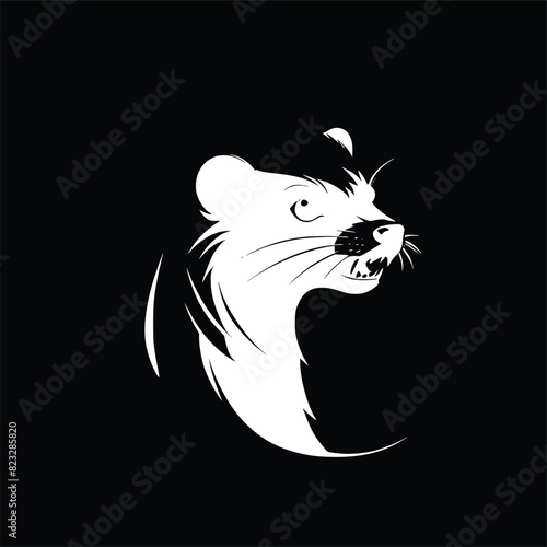 Angry Badger, Vector, Logo Simple